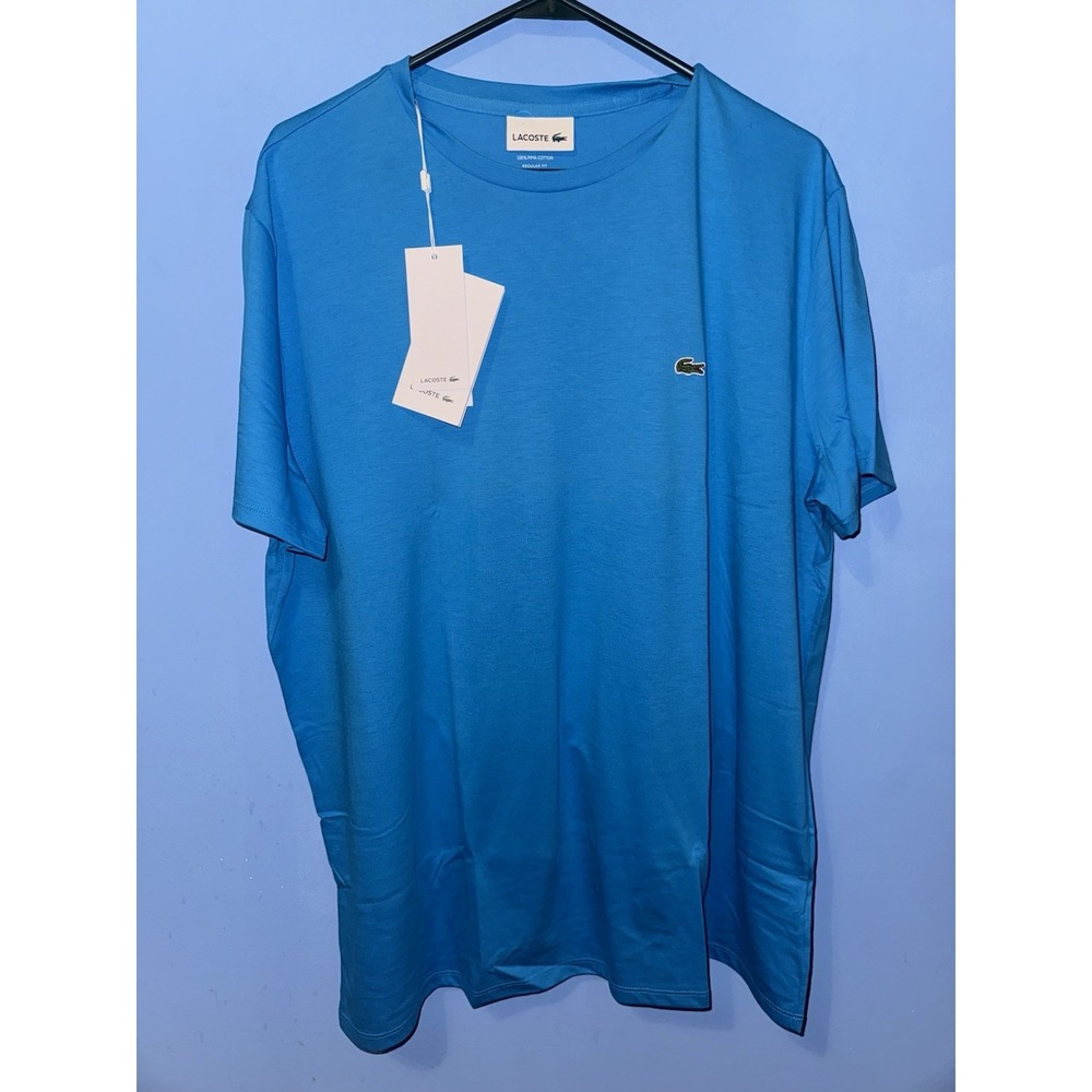 Lacoste Men's Blue Regular Fit Pima Cotton Crew Neck T-Shirt XXL TH6709
